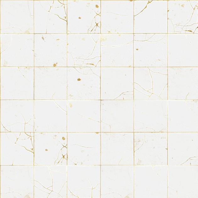 Rebel Walls R19296 Imperfections Kintsugi Pearl - mural imitujący płytki