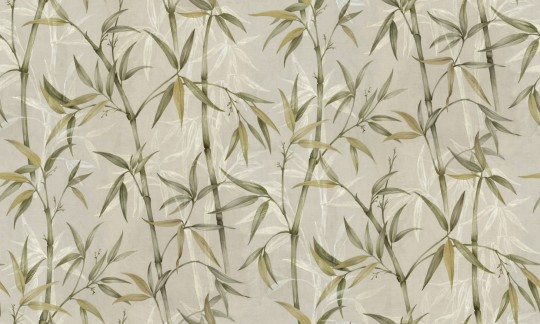 Rebel Walls R19338 Imperfections Bamboo Garden Green - mural w liście bambusa