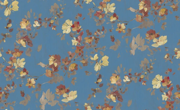Rebel Walls R19324 Imperfections Blooming Garden Turquoise - mural roślinny