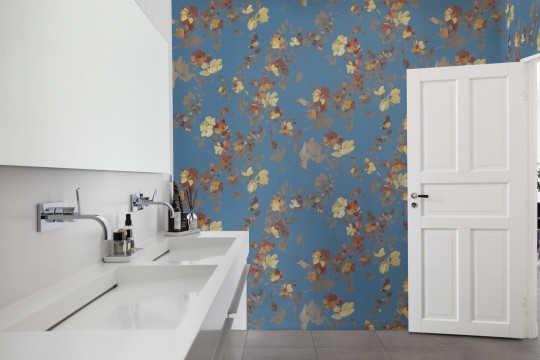 Rebel Walls R19324 Imperfections Blooming Garden Turquoise - mural roślinny