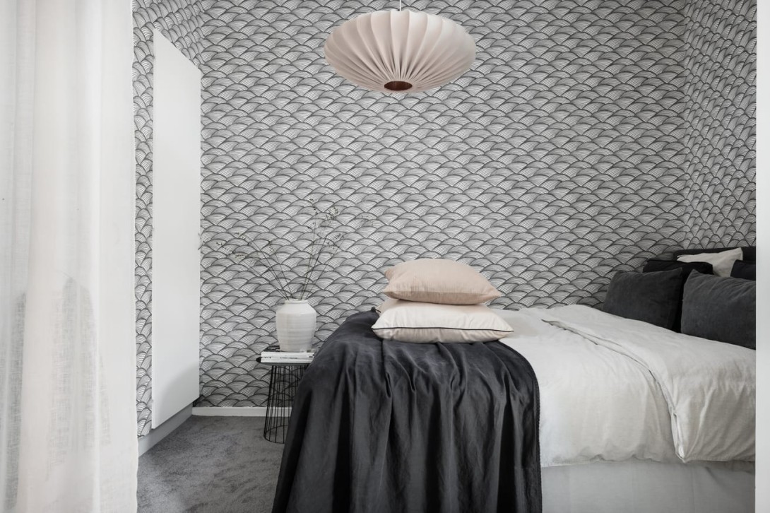 Rebel Walls R19316 Imperfections Ripple Graphite - mural fale