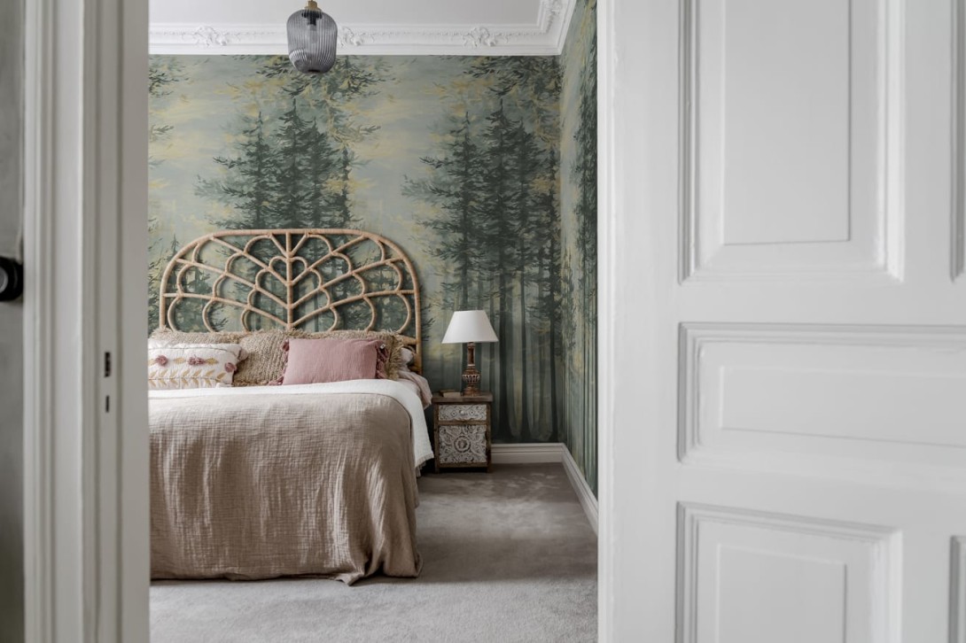 Rebel Walls R19313 Imperfections Daybreak Green - mural las