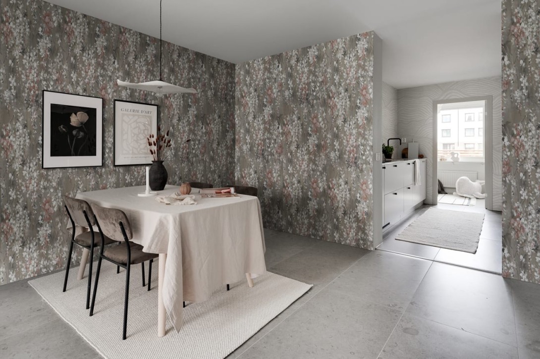 Rebel Walls R19309 Imperfections Wisteria Linen - mural roślinny