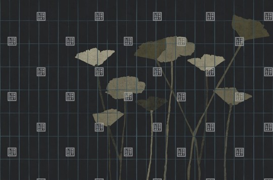 London Art TDV2GP101_2A The Daydreamer vol.2 In the Morning - mural z motywem kratki i kwiatów