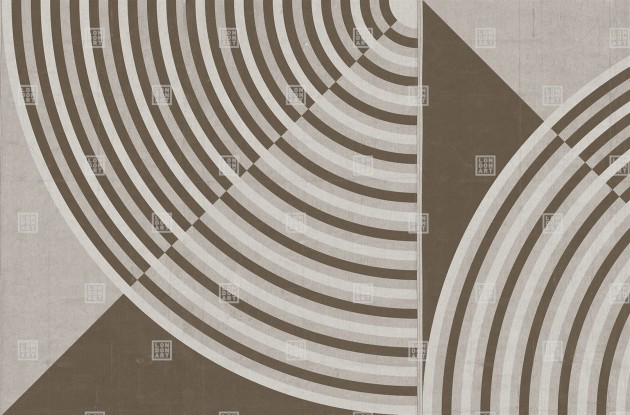 London Art TDV2GP104_2A The Daydreamer vol.2 Come Back Baby - mural z motywem pasków układających się w koła