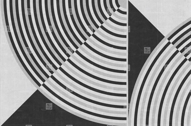 London Art TDV2GP104_4A The Daydreamer vol.2 Come Back Baby - mural z motywem pasków układających się w koła