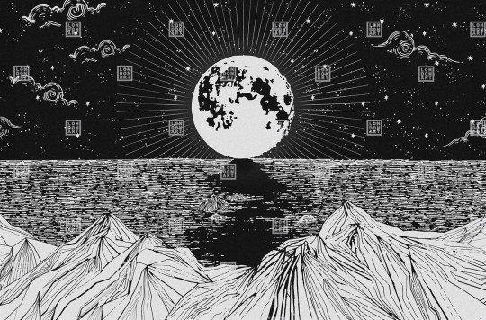 London Art TDV2GP202_3A The Daydreamer vol.2 Do The Strand - mural z motywem słońca, gór i wody