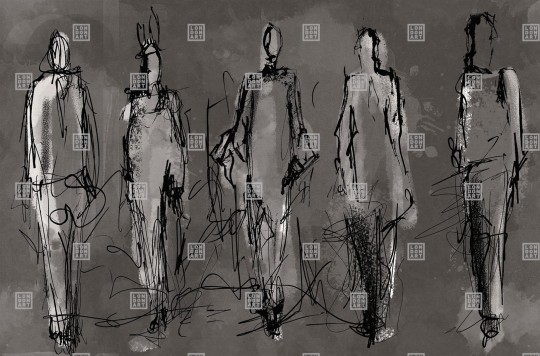 London Art TDV2GP203_2A The Daydreamer vol.2 Editions Of You - mural z motywem trzech postaci