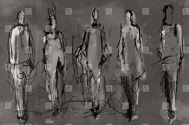 London Art TDV2GP203_2A The Daydreamer vol.2 Editions Of You - mural z motywem trzech postaci