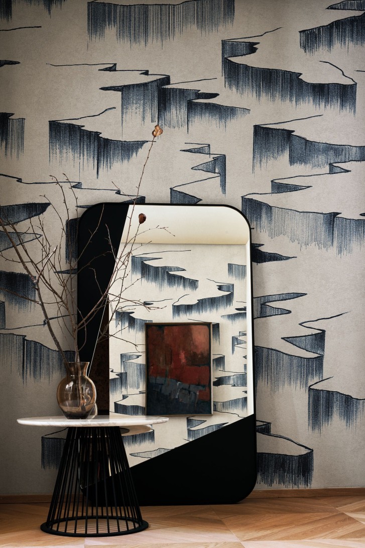London Art TDV2GP205_2 The Daydreamer vol.2 Grey Lagoons - geometryczny mural z motywem platform
