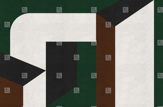 London Art TDV2GP303_1A The Daydreamer vol.2 Sitting On The Top Of The World - geometryczny mural z motywem kształtów