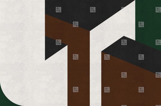 London Art TDV2GP303_1B The Daydreamer vol.2 Sitting On The Top Of The World - geometryczny mural z motywem kształtów