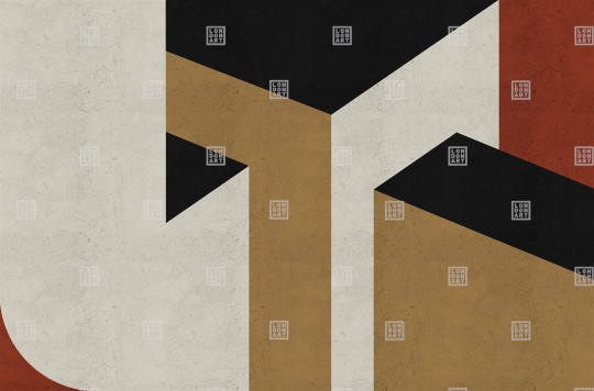 London Art TDV2GP303_2B The Daydreamer vol.2 Sitting On The Top Of The World - geometryczny mural z motywem kształtów