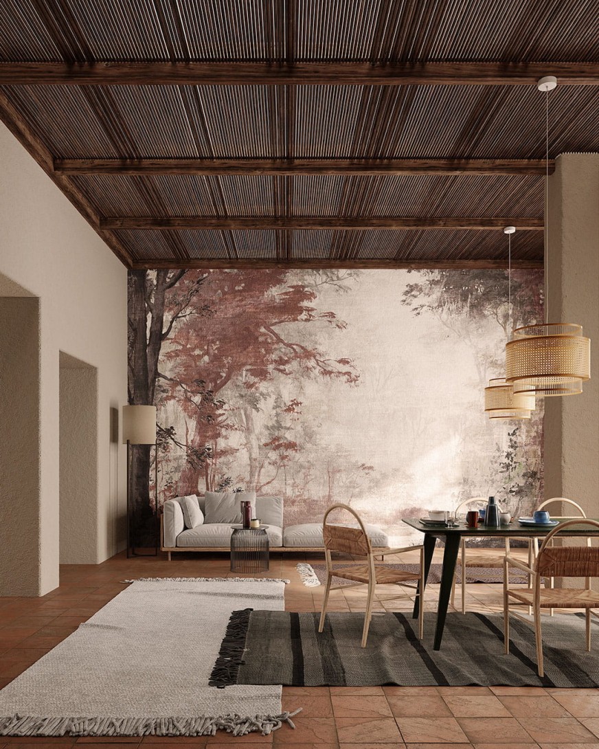 Inkiostro Bianco INKITSA2301 Viaggio in Italia Foresta Umbra - mural z motywem lasu