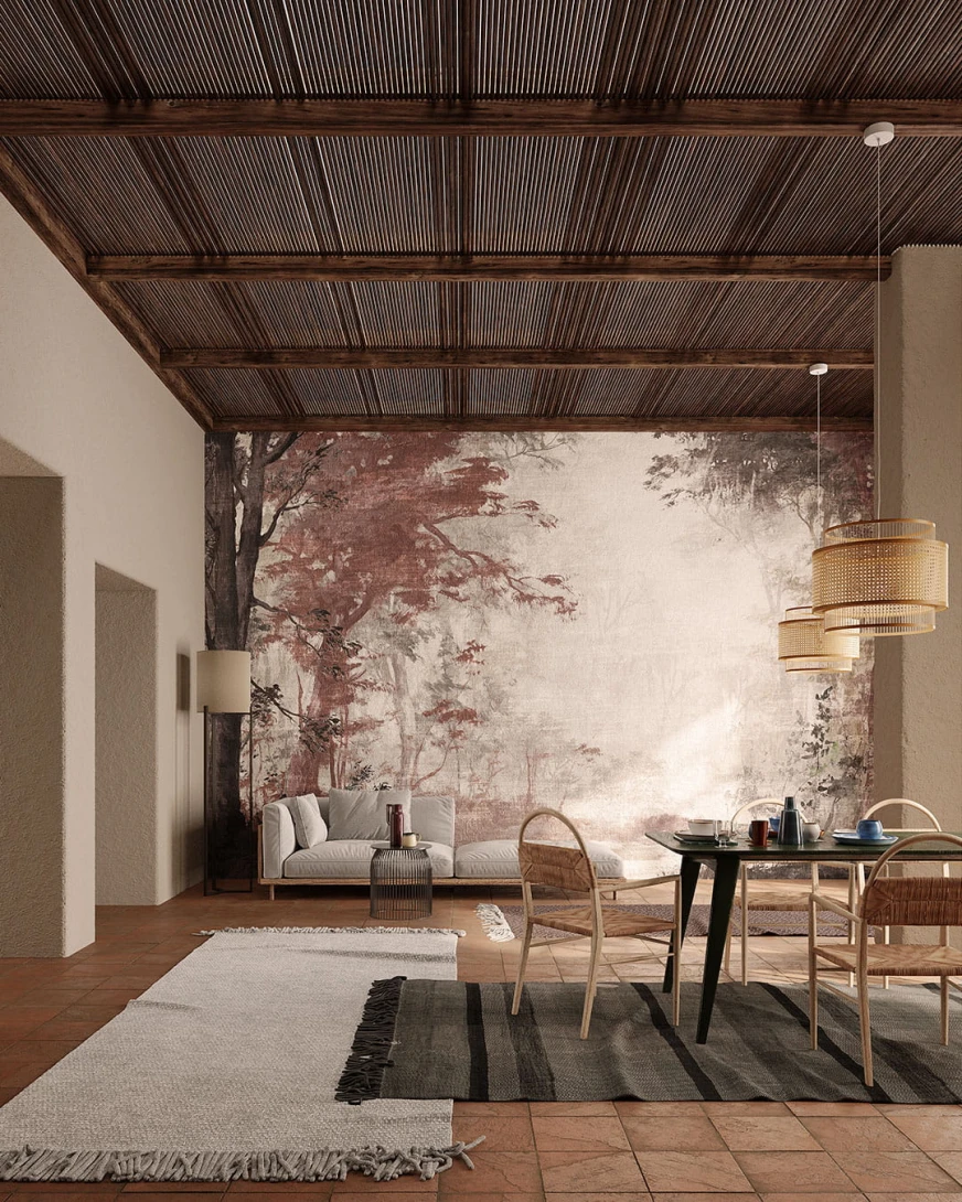 Inkiostro Bianco INKITSA2303 Viaggio in Italia Foresta Umbra - mural z motywem lasu