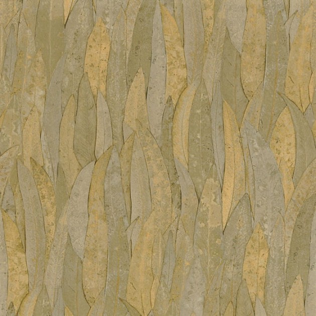 Casamance 75961222 Golfe Du Bengale Neluwa Kaki Clair - tapeta w liście eukaliptusa