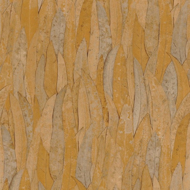Casamance 75963364 Golfe Du Bengale Neluwa Ocre - tapeta w liście eukaliptusa