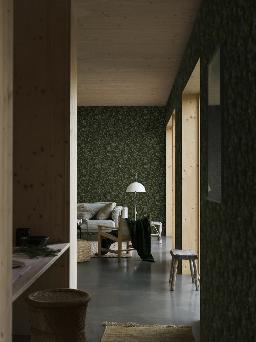 Boras Tapeter 4715 Woodland Forest Berries - tapeta o wzorze jagód i liści