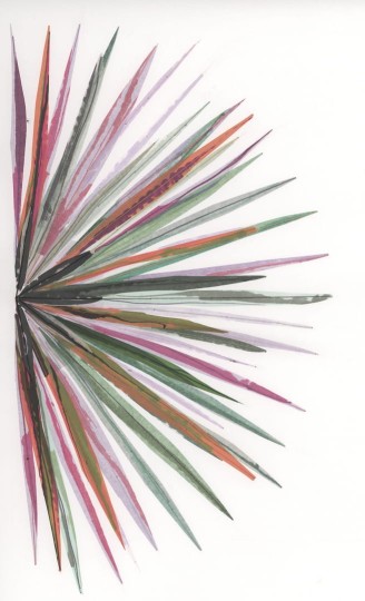 Wall & Deco Contemporary 2023 Watashi No Ai WDWA2302 - fototapeta z motywem kolorowych liści palmy