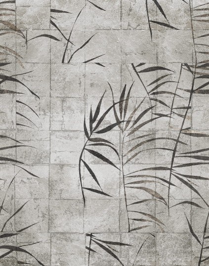 Wall & Deco Contemporary 2023 Yui WDYU2302 - fototapeta z motywem kafelek i bambusa