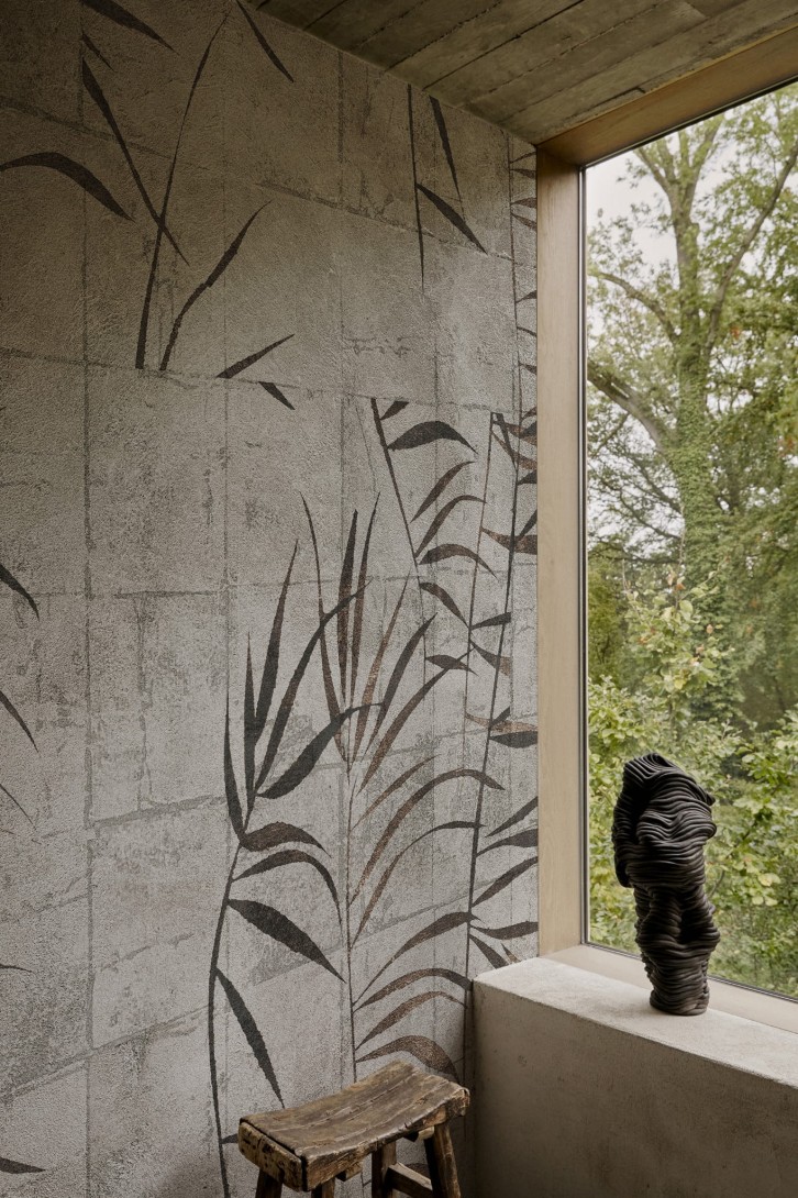 Wall & Deco Contemporary 2023 Yui WDYU2302 - fototapeta z motywem kafelek i bambusa