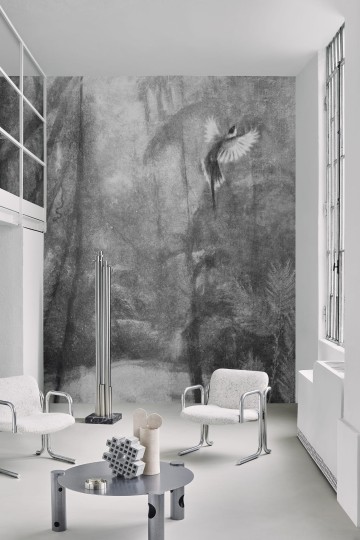 Wall & Deco Contemporary 2023 Visioni WDVI2301 - fototapeta z motywem dżungli i ptaka