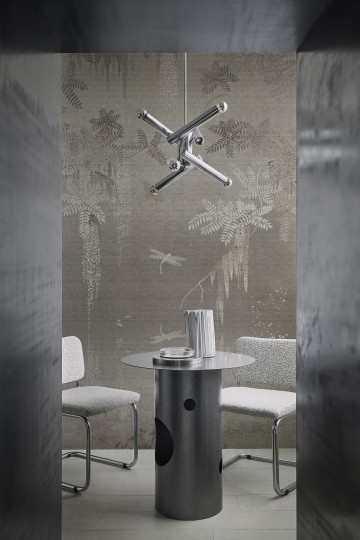 Wall & Deco Contemporary 2023 Begins WDBE2301 - fototapeta z motywem tynku i liści