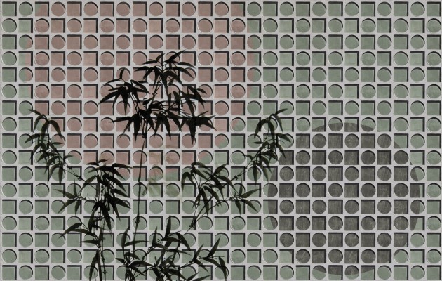 Wall & Deco Contemporary 2023 Levity WDLE2301 - fototapeta z motywem kół i kwadratów