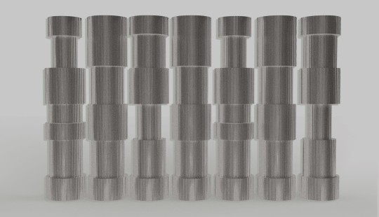 Wall & Deco Contemporary 2023 Industrial Pillars WDIP2301 - fototapeta z motywem abstrakcyjnych kształtów