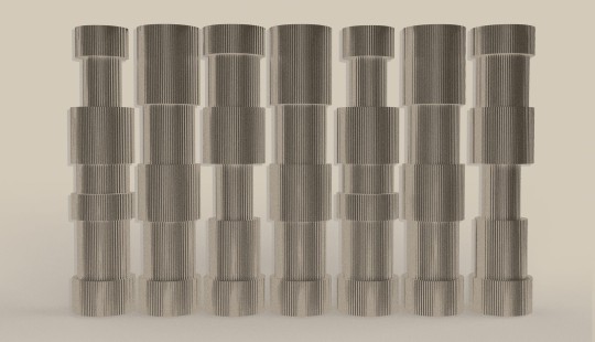 Wall & Deco Contemporary 2023 Industrial Pillars WDIP2302 - fototapeta z motywem abstrakcyjnych kształtów