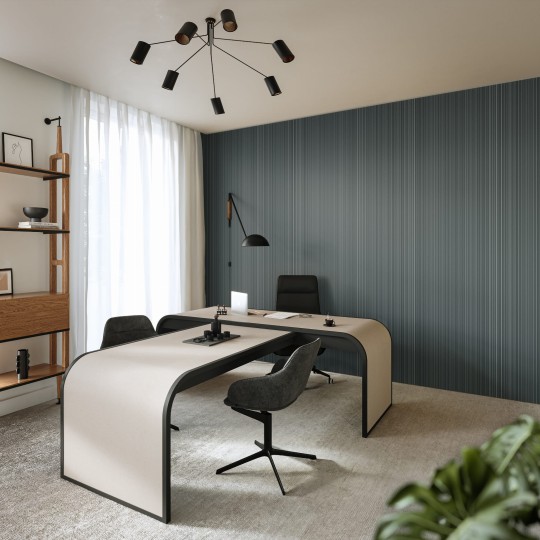 VINYLPEX W01.371 HARRY - tapeta obiektowa w grube prążki szara