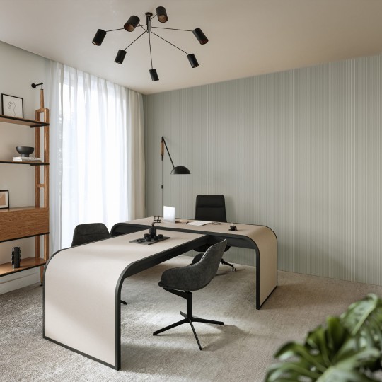 VINYLPEX W01.18 HARRY - tapeta obiektowa w grube prążki taupe