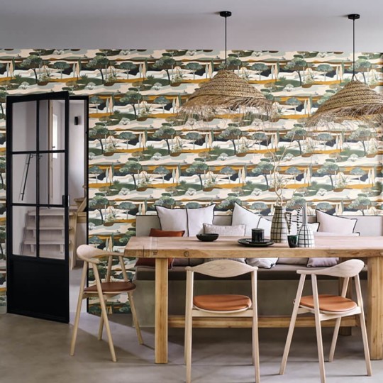 Casamance 75870508 L’ile Aux Oiseaux Cap Ferret Bleu Persan - tapeta krajobraz