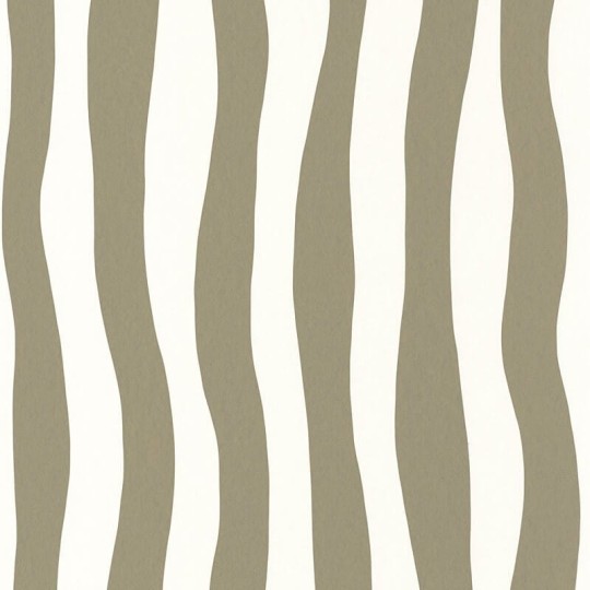 Casamance 75912752 L’ile Aux Oiseaux Sundae Argile - tapeta w falujące paski