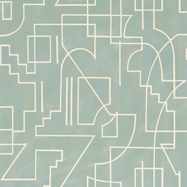 Casamance 76021426 Mouvements Alexander Opaline - tapeta w geometryczne linie
