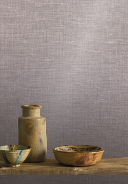Casamance 73813374 Mouvements Shinok Gris Souris - tapeta imitująca len