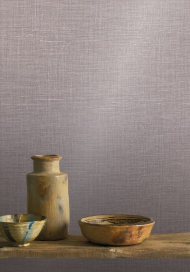 Casamance 73810110 Mouvements Shinok Blanc Petale - tapeta imitująca len