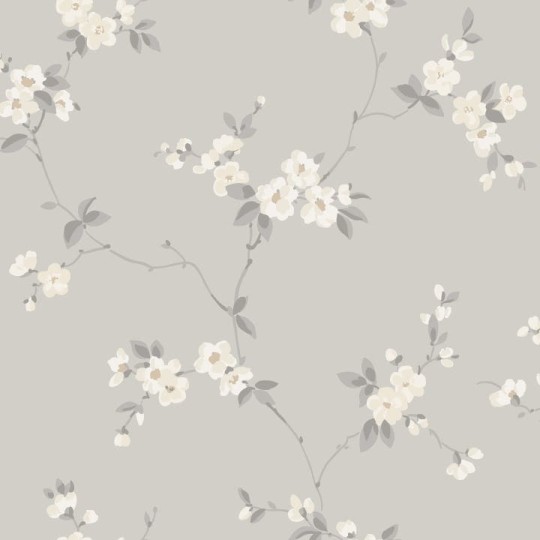 Sandberg S10187 Villa Dalaro II Engla Mineral Grey - tapeta w kwiaty jabłoni