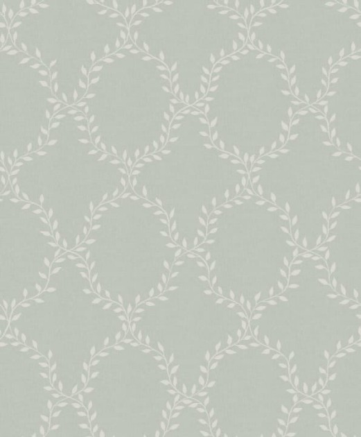 Sandberg S10201 Villa Dalaro II Wilma Sage Green - tapeta w wieńce laurowe
