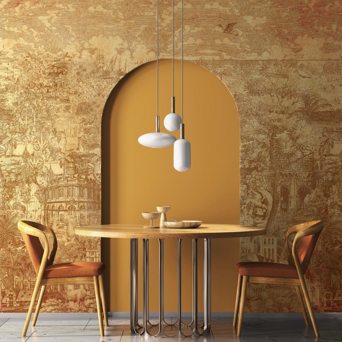 Wall Art Gulliver Rust - mural z nadmorskim miastem