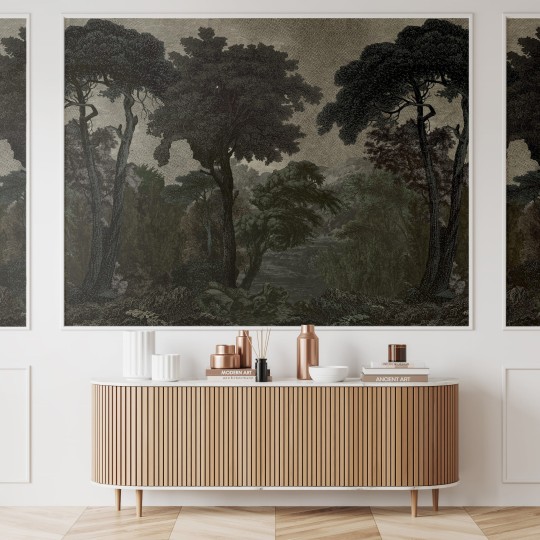 Wall Art Hood Dark - mural leśny