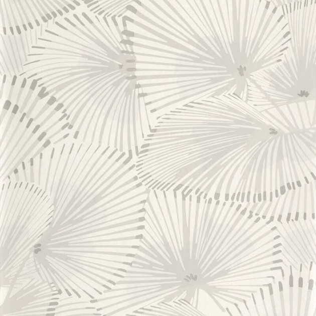 Casadeco 88640202 Twenties Cabaret Blanc Neige - tapeta w wachlarze