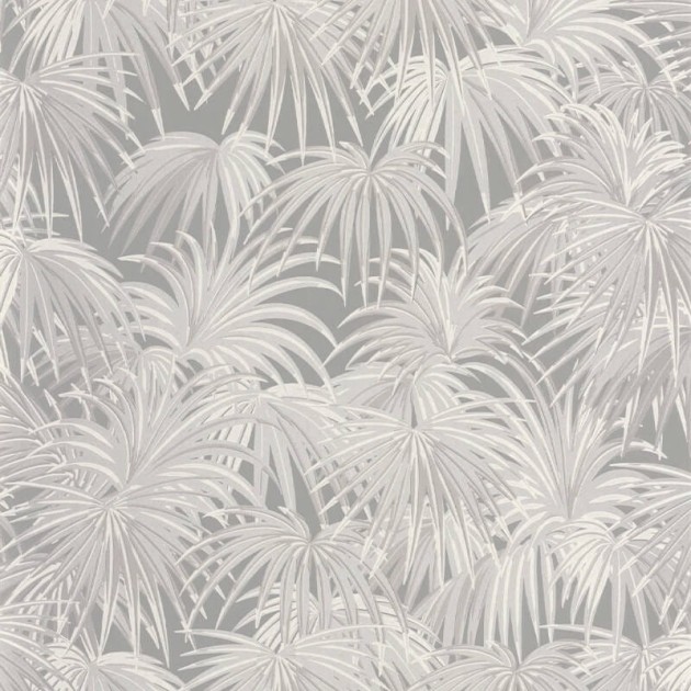 Casadeco 88651565 Twenties Charleston Taupe - tapeta liście palmy