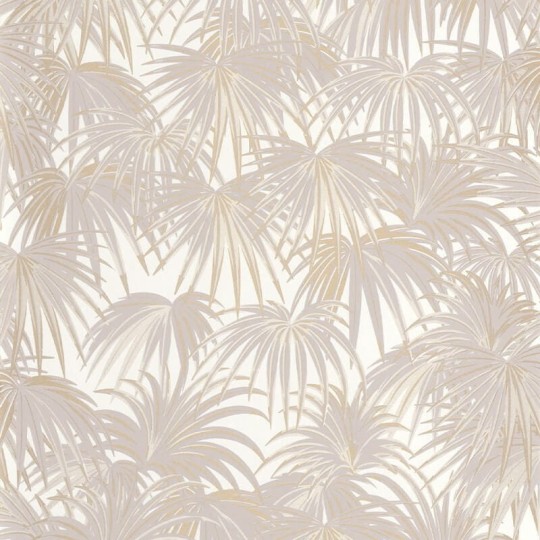 Casadeco 88651303 Twenties Charleston Beige Lin - tapeta liście palmy