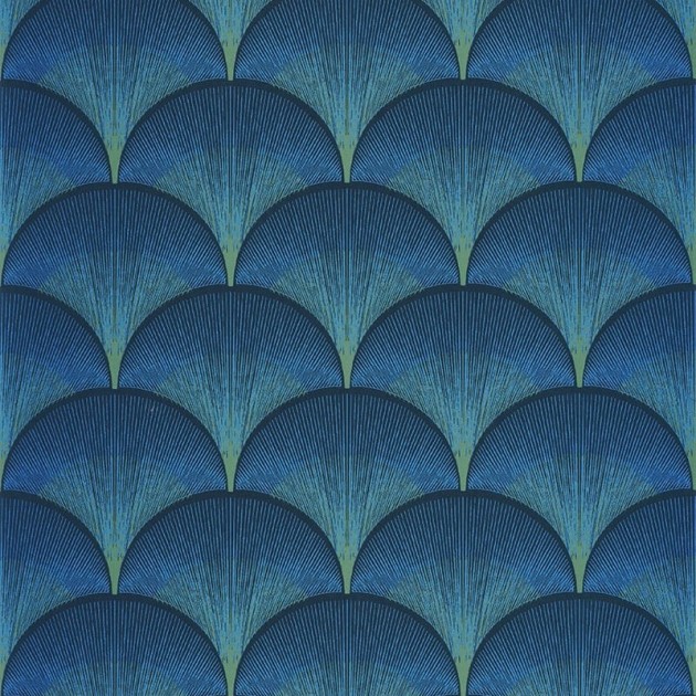 Casadeco 88666566 Twenties Broadway Bleu Indigo - tapeta w stylu art-deco