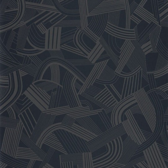 Casadeco 88699515 Twenties Music Hall Noir Reglisse - tapeta geometryczna