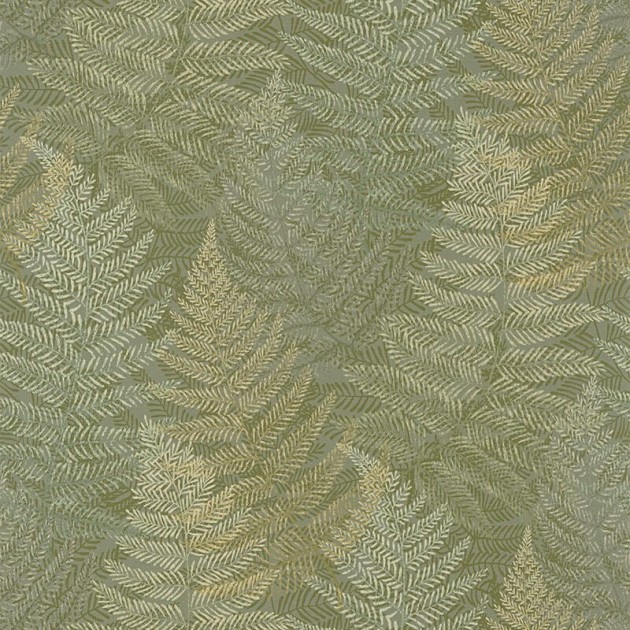 Casadeco 88817676 California Yosemite Vert Fougere - tapeta liście sekwoi
