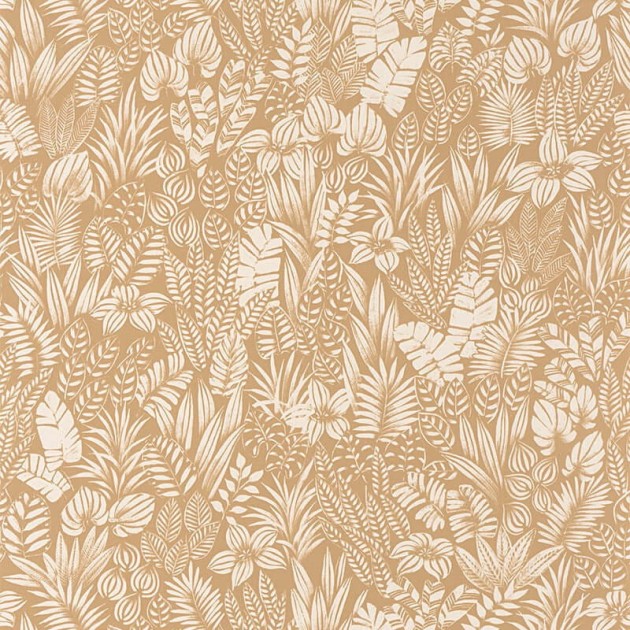 Casadeco 88822323 California Napa Valley Jaune Ocre - tapeta roślinna