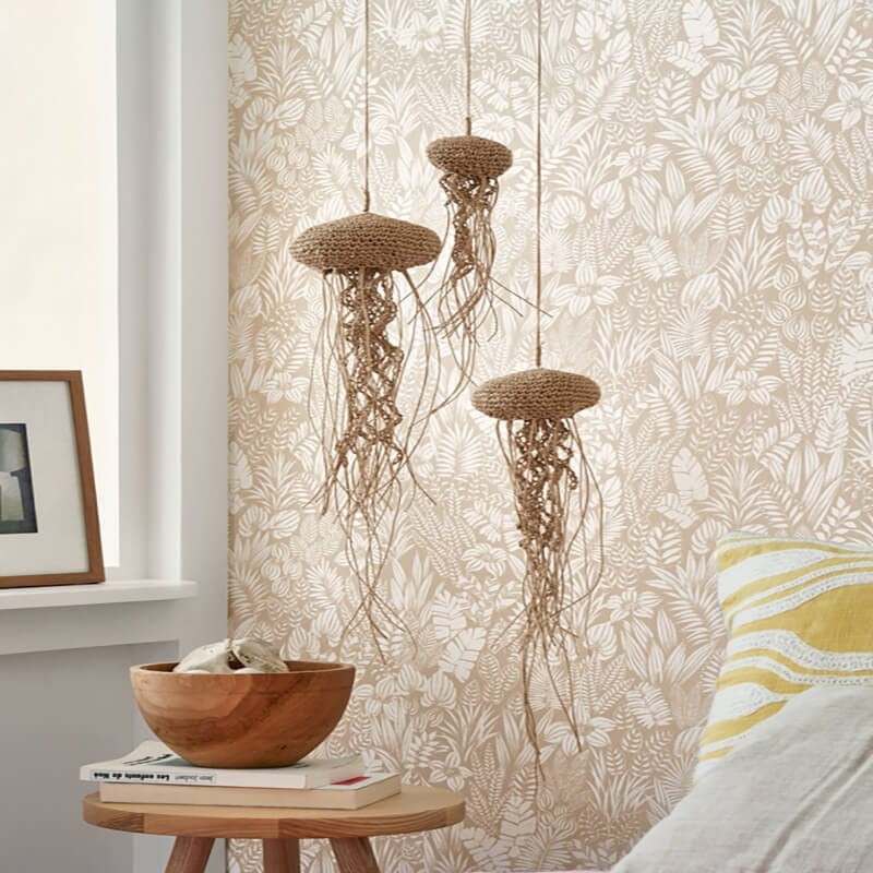 Casadeco 88821202 California Napa Valley Naturel - tapeta roślinna