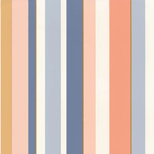 Casadeco 88837474 California Venice Beach Indigo - tapeta w paski